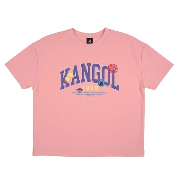 KANGOL 女 落肩寬版大印花T 6522100541