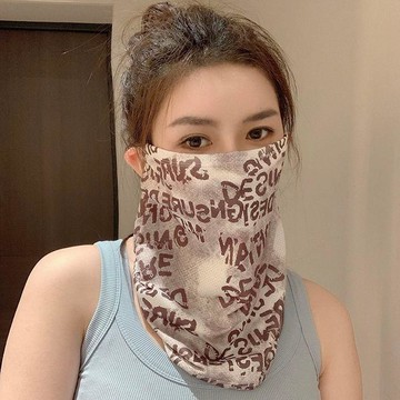新款【upton】新款冰絲防曬面罩全臉防紫外線護頸騎行掛耳面巾夏季口罩開車面紗