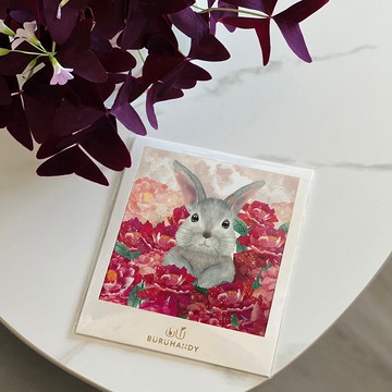 擦拭布/拭鏡布/眼鏡布/超細纖維/插畫/好運系列 幸福大波兔