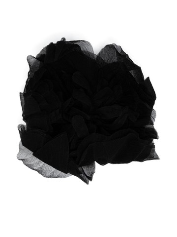 Max Mara - Luisa floral-motif brooch - women - Metal/Silk - One Size - Black