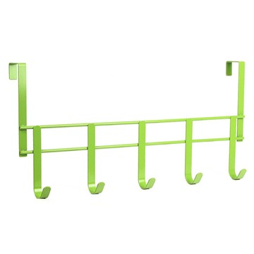 Wisdom 經典款門後五鉤 - 鐵製 49x24x8cm 台灣製  嫩芽綠  1個
