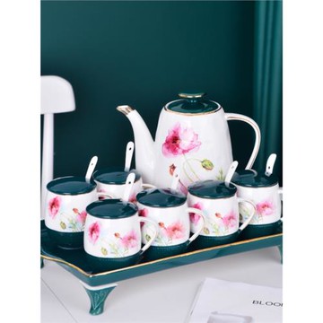 歐式輕奢陶瓷茶具整套結婚水具 家用客廳 水壺茶杯水杯子杯具套裝
