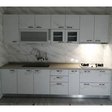 【KW廚房世界】系統廚具 廚房設計 客製化 廚櫃 工廠直營 一字型流理台 300公分 美耐門板 搭櫻花牌瓦斯爐 排油煙機