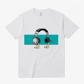 經典耳機狗 音樂個性純棉T桖 T-shirt