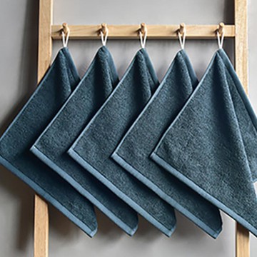 Towelist 掛環毛巾 (40支精梳棉 65克)  5條  藍綠色