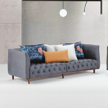 灰色布三人沙發