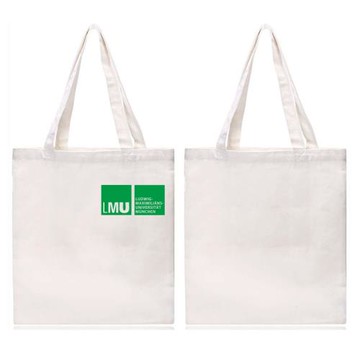 德國慕尼黑大學紀念品LMU購物袋帆布包紀念環保袋女士中號拉鏈款