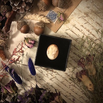 英國Cornelian貝cameo風格仕女手工貝雕