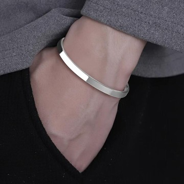 手環 簡約圓弧手環 韓系 日系 手鍊 男手鍊 男手環 男配件 情侶款 男女適用 台灣出貨【NTJX8881】