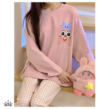 SCL促銷 果凍款 秋冬睡衣 長袖褲 中大尺碼 居家睡衣長袖褲套裝 81038