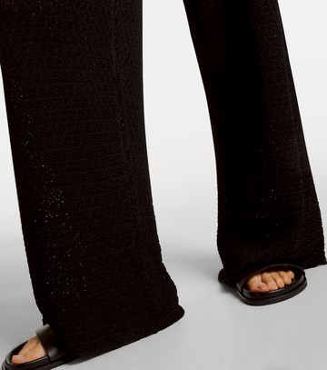 Toteme Crochet high-rise wide-leg pants