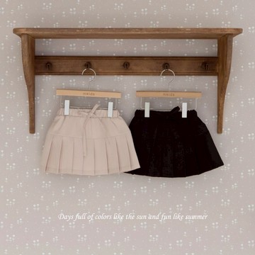 mkids 絲帶百褶短裙【現貨】女童褲裙 兒童短褲 寶寶短裙 女寶短褲 兒童衣服 寶寶衣服 嬰兒裙子 韓國童裝