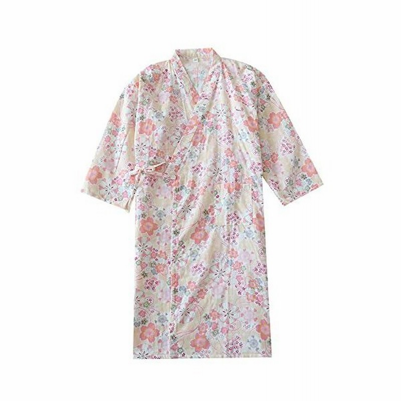 レディース 浴衣 寝巻き 桜の花柄 可愛い浴衣 お寝巻 ねまき パジャマ 旅館 和ざらし ガーゼ 寝巻き 婦人用 女性 二重袷和 綿100 ピンク 通販 Lineポイント最大0 5 Get Lineショッピング