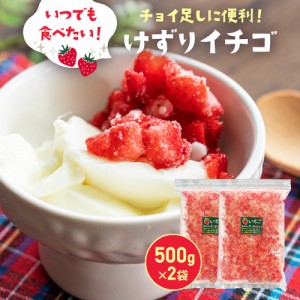 冷凍 イチゴ けずりいちご 1kg 500g×2袋 もぐはぐ農園