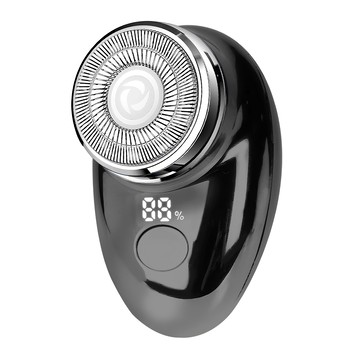 HYUNDAI 現代 超輕巧迷你電鬍刀 PHT-051  高速馬達 360°深層剃鬚 LED智能顯屏 IP67級防水 TYPE-C快速充電  黑色  1盒