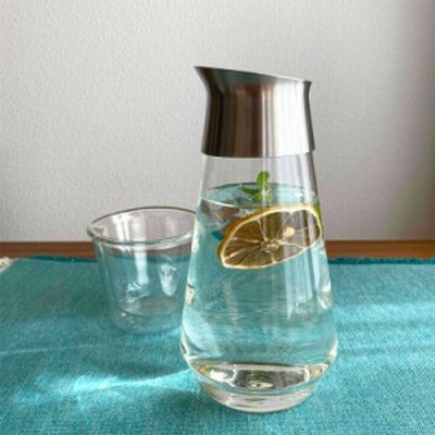 カラフェ 水差し ガラス製 耐熱ガラス ステンレス ピッチャー