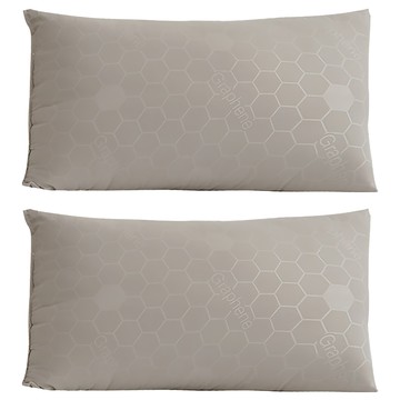 BUHO 布歐 遠紅外線恆溫石墨烯健康機能枕 SGS檢驗合格 抗靜電 柔軟透氣 完整支撐  74 x 47cm  灰色  2個