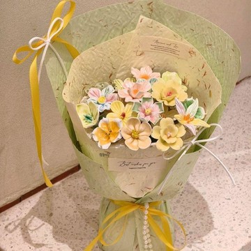 ❀【花中世界】❀景德鎮手捏陶瓷花束永生花仿真手捧花送禮物花束成品