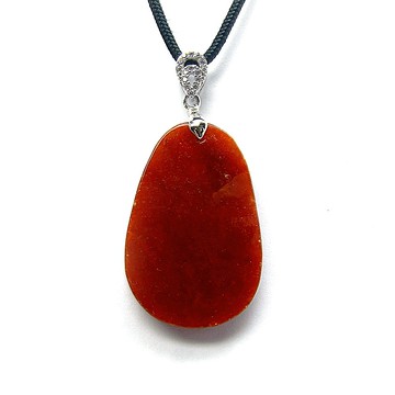 紅翡平安牌 天然A貨翡翠玉石吊墜子項鍊H16