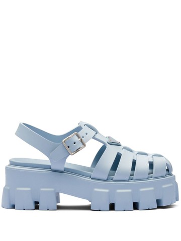 Prada - Monolith caged rubber sandals - women - Rubber/Rubber/Rubber - 40 - Blue