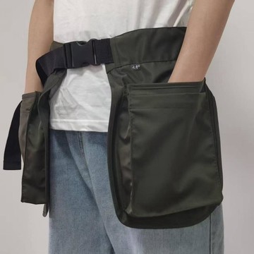 🛒回購好物🛒戶外多功能  圍裙  多口袋大容量拉鍊旅遊跑步男女 工作服 半身   腰包   圍腰