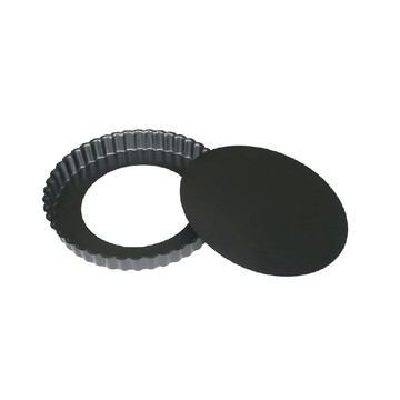 de Buyer 畢耶 不沾烘焙系列 可拆式圓直角波浪邊塔模  20cm  1個