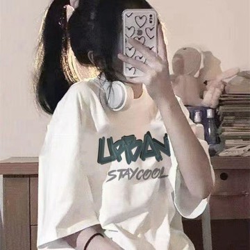 最後出清🗑️2026新款字母印花夏季短袖t恤女潮牌寬鬆ins潮流美式半袖上衣服EX41