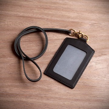 【NS手工皮件】手工證件套, 識別證, 套證件夾 (黑色)