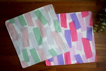 限量訂製款=日本二重紗手帕=水彩色塊=共2色-青檸/葡萄