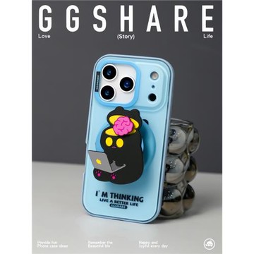 寄居蟹原創腦洞大開貓咪磁吸手機殼支架適用iphone16promax蘋果15手機套14新款小眾高級感超好看手繩防丟掛繩