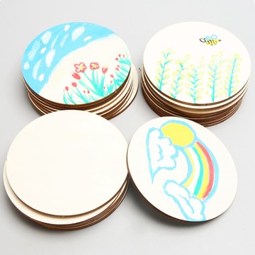 塗鴉木片 繪板 手繪木板 空白木片 黏土畫底板 DIY材料 美勞手作 彩繪著色【RC5458】《Jami》