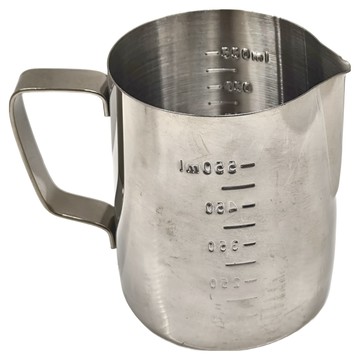 不鏽鋼拉花杯 600ml (內外打凸刻度) 304不鏽鋼  1個