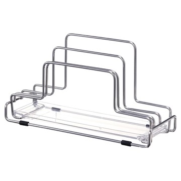 ASVEL 3層砧板架 26.2x9.4x14.2cm 耐腐蝕性強 附防滑墊  不銹鋼  1個