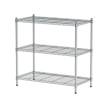 【dayneeds】輕型90x45x90公分三層烤漆波浪架 三色可選電鍍