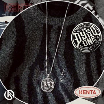 【流汗不黏膩】復古圓牌項鍊 不鏽鋼項鍊 簡約百搭風格 平價首選 穿搭公式 男生配件  KENTA