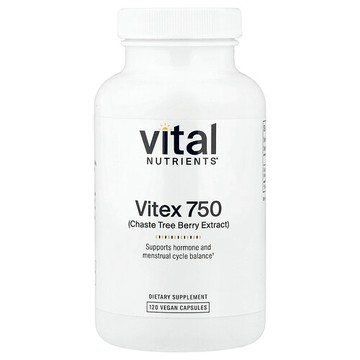 Vital Nutrients, 黃荊 750，750 毫克，120 粒全素膠囊