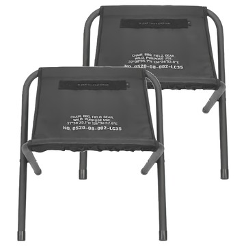 KZM OUTDOOR 工業風小板凳 42 x 34 x 42cm  黑色  2個