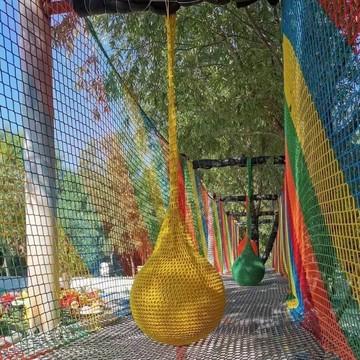 爬藤網 戶外兒童攀爬網景區防墜防護網叢林魔網鑽籠爬網異網