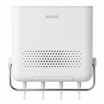 ecoco 意可可 壁掛筷子筒 升級款 E24032 22.2 x 10.8 x 18.2cm 495g  白灰色  1個