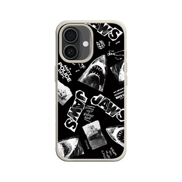 iPhone 16 SolidX 貝殼灰 - Jaws - 大白鯊 - 黑白圖案