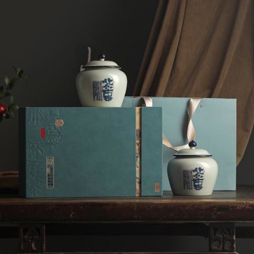 陶瓷茶葉罐禮盒裝空盒龍井綠茶紅茶白茶密封罐子茶葉包裝定制logo