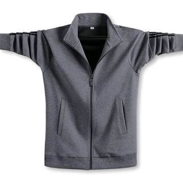 中年衛衣男開衫立領秋季新款中老年男裝50歲60爸爸運動外套春秋款