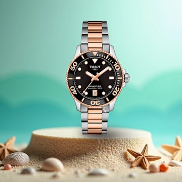 TISSOT 天梭錶 官方授權 Seastar 1000 海星300米潛水錶 女錶 中性錶-T1202102205101