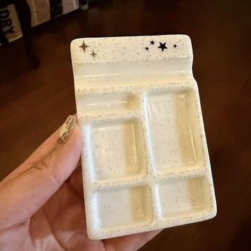✅【台灣出貨】調色盤樹脂多功能水彩調色暈染放筆架創意高顏值新款化妝美甲工具