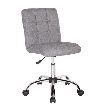 E-home Alice埃利斯可調式布面方格電腦椅-三色可選灰色