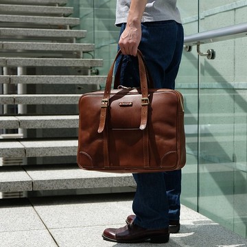 日本職人手作皮革肩背手提兩用公事包 BW-57 L - 共5色