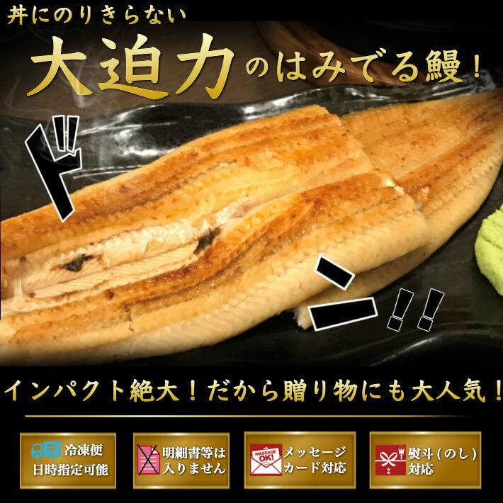 ギフト 風呂敷包み  国産 特大うなぎ 白焼き 230g以上 誕生日 送料無料