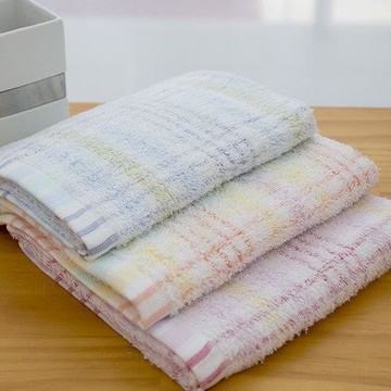 【台灣興隆毛巾】32支紗 經典格紋純棉毛巾 (3條毛巾組)