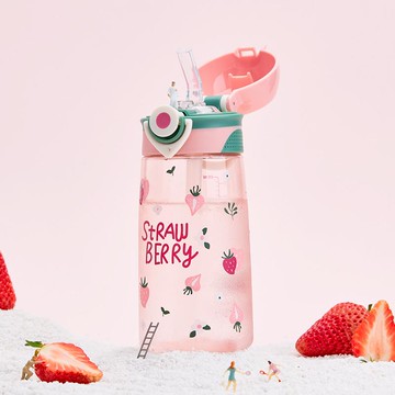 tritan兒童水杯塑料帶吸管杯子可愛少女小學生保溫杯防摔水壺便攜