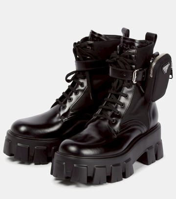 Prada Monolith leather ankle boots